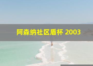 阿森纳社区盾杯 2003